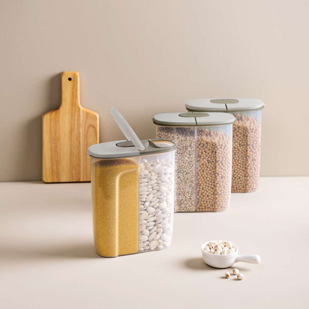 Dual Compartment Airtight Food Storage Container 2500ml