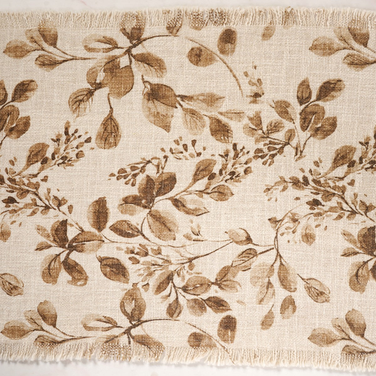 Rustic Foliage Cotton Table Runner 182x40cm