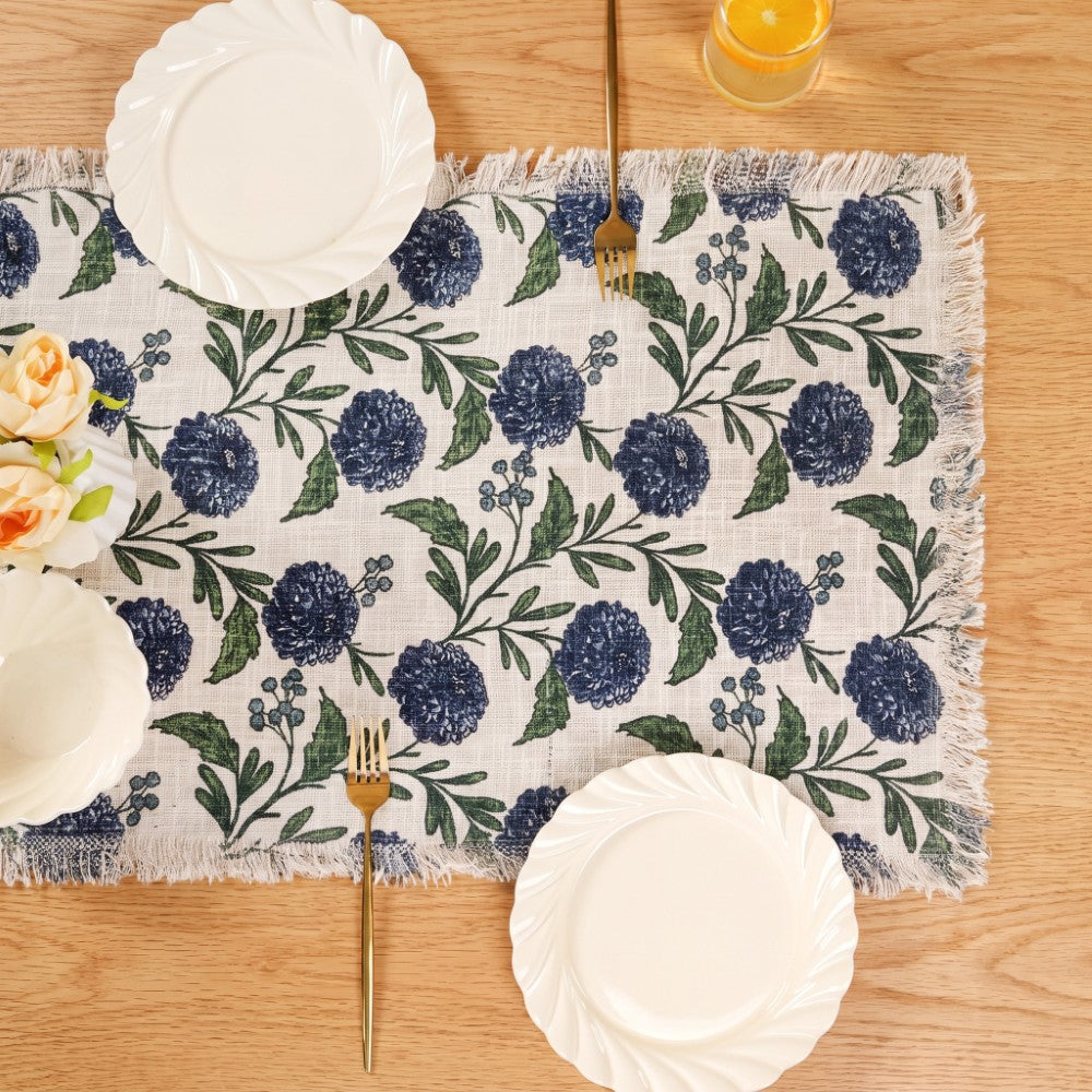 Hydrangea Grace Cotton Table Runner 182x40cm