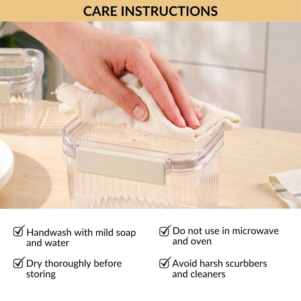 Airtight Storage Container With Clip Lock Lid 650ml