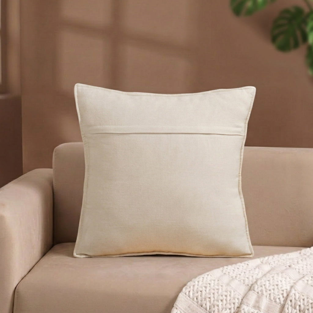 Vintage Aviary Cotton Embroidered Cushion Cover 45x45cm
