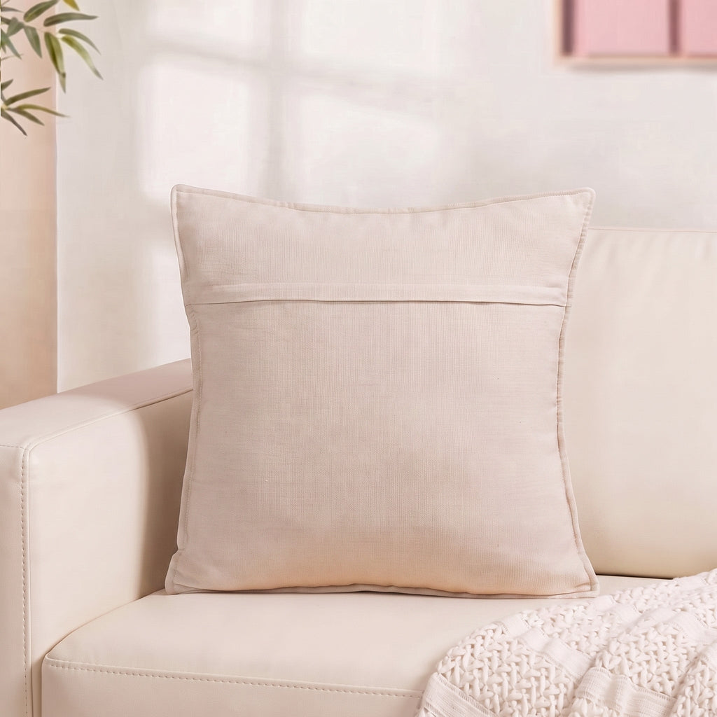 Blush Chinoiserie Cotton Embroidered Cushion Cover 45x45cm