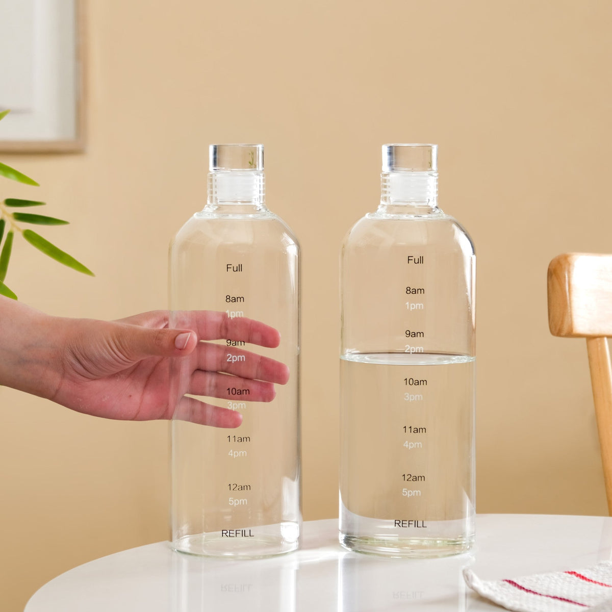 Borosilicate Glass Water Bottle 1050ml