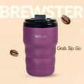 Brewster Insulated Travel Mug With Lid Plum Party Mauve 350ml