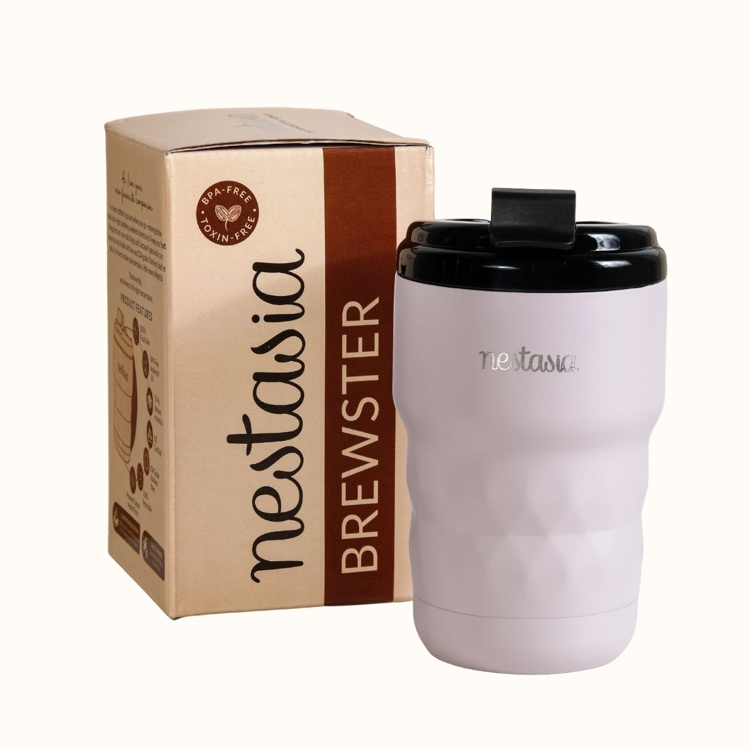 Brewster Insulated Travel Mug With Lid Rosy Taupe 350ml