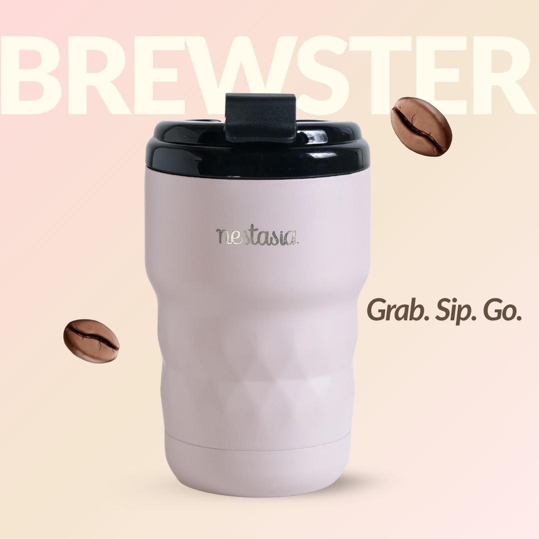 Brewster Insulated Travel Mug With Lid Rosy Taupe 350ml