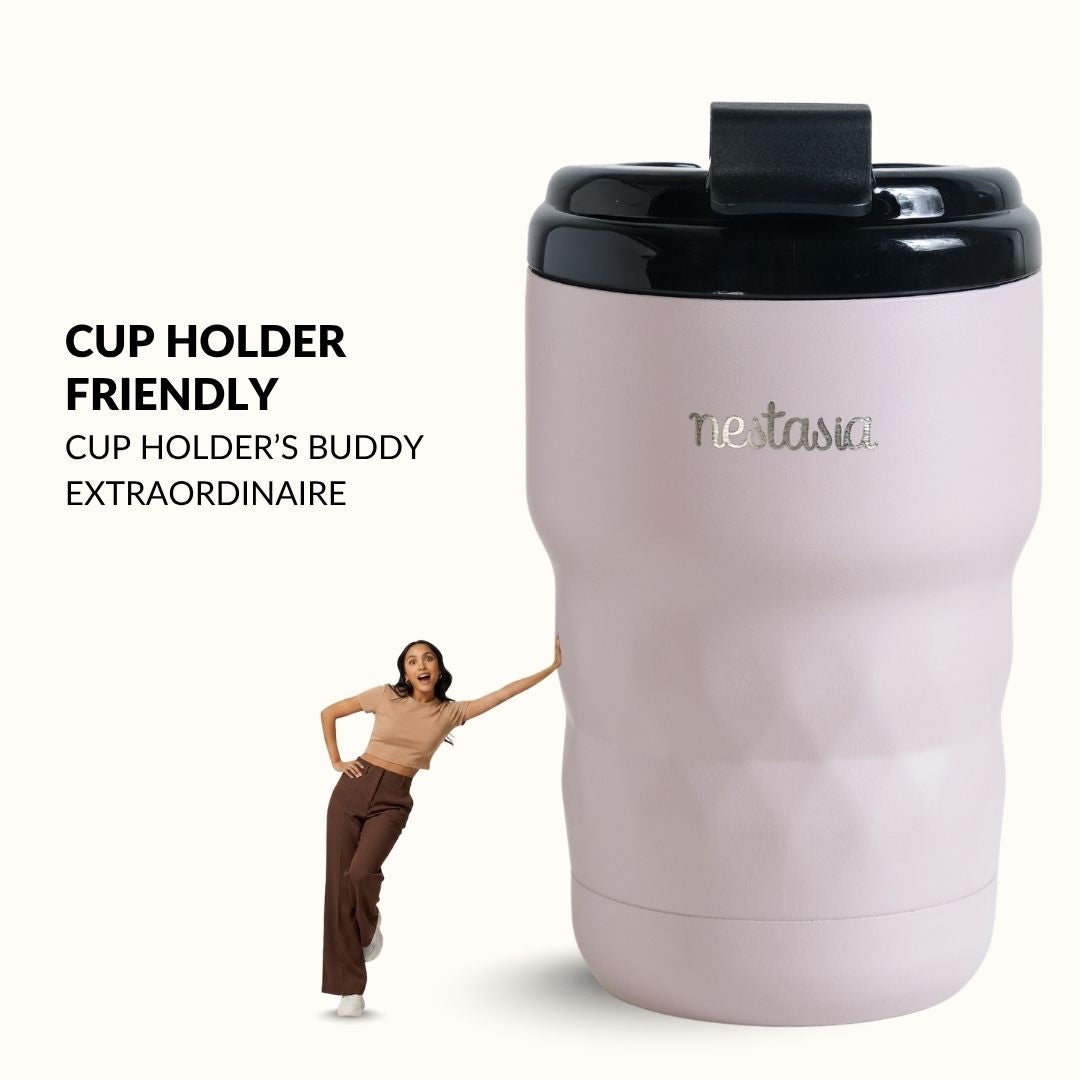 Brewster Insulated Travel Mug With Lid Rosy Taupe 350ml