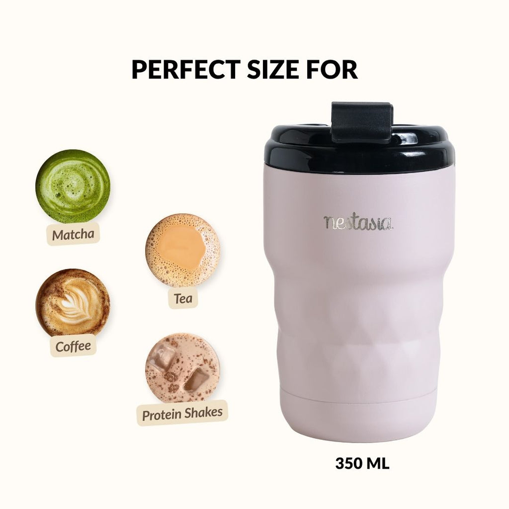 Brewster Insulated Travel Mug With Lid Rosy Taupe 350ml