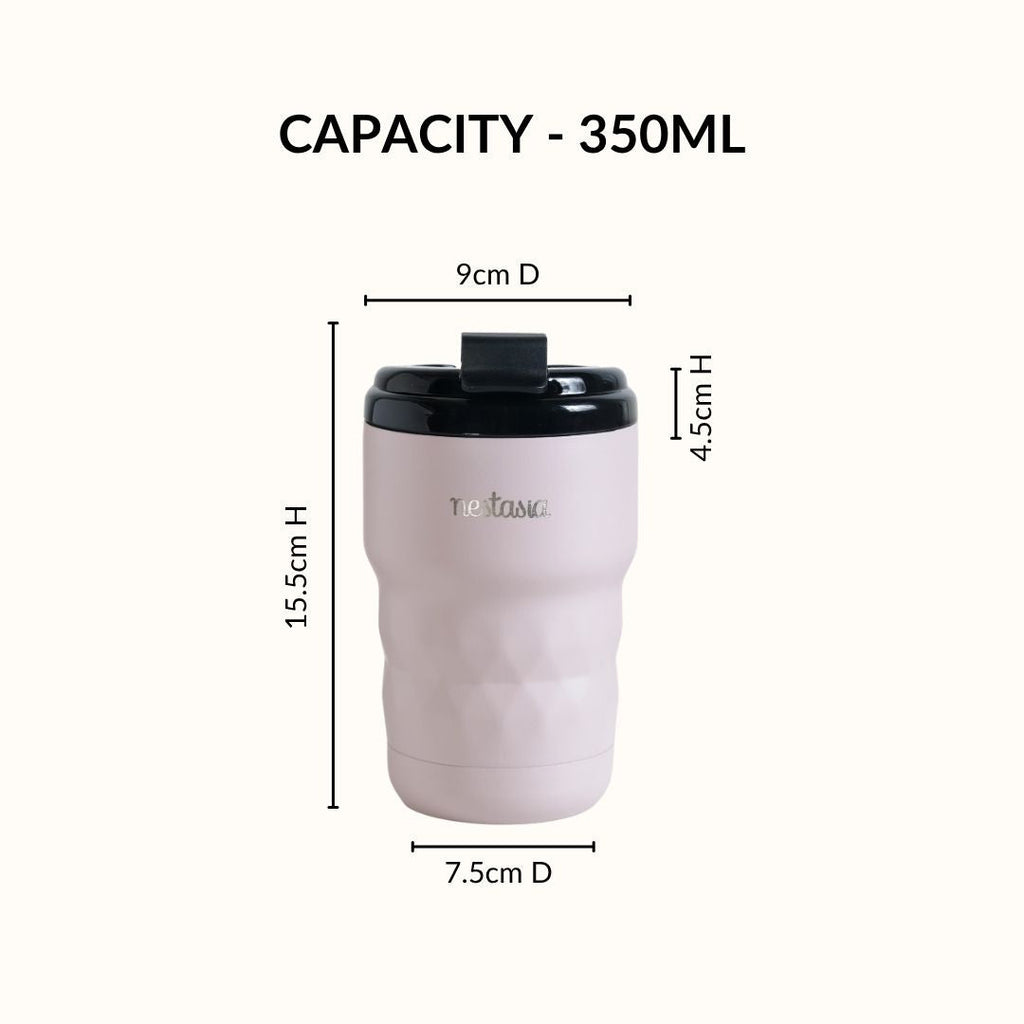 Brewster Insulated Travel Mug With Lid Rosy Taupe 350ml