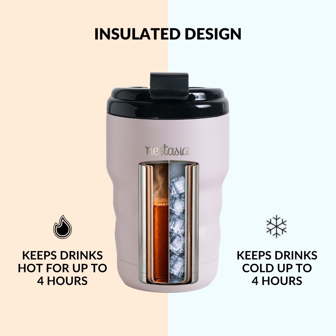 Brewster Insulated Travel Mug With Lid Rosy Taupe 350ml