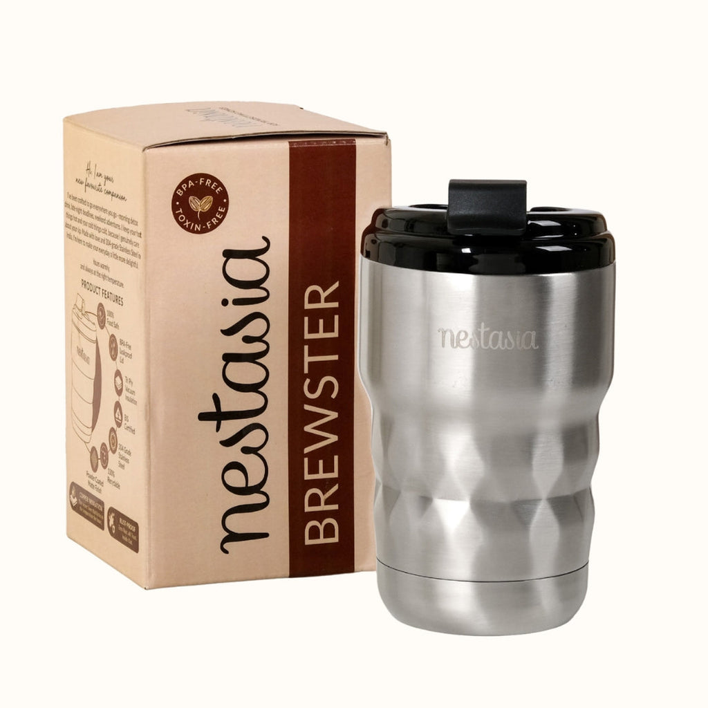 Brewster Insulated Travel Mug With Lid Thermosteel 350ml