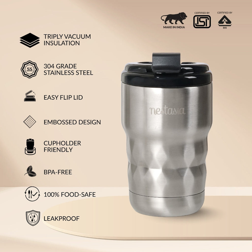 Brewster Insulated Travel Mug With Lid Thermosteel 350ml