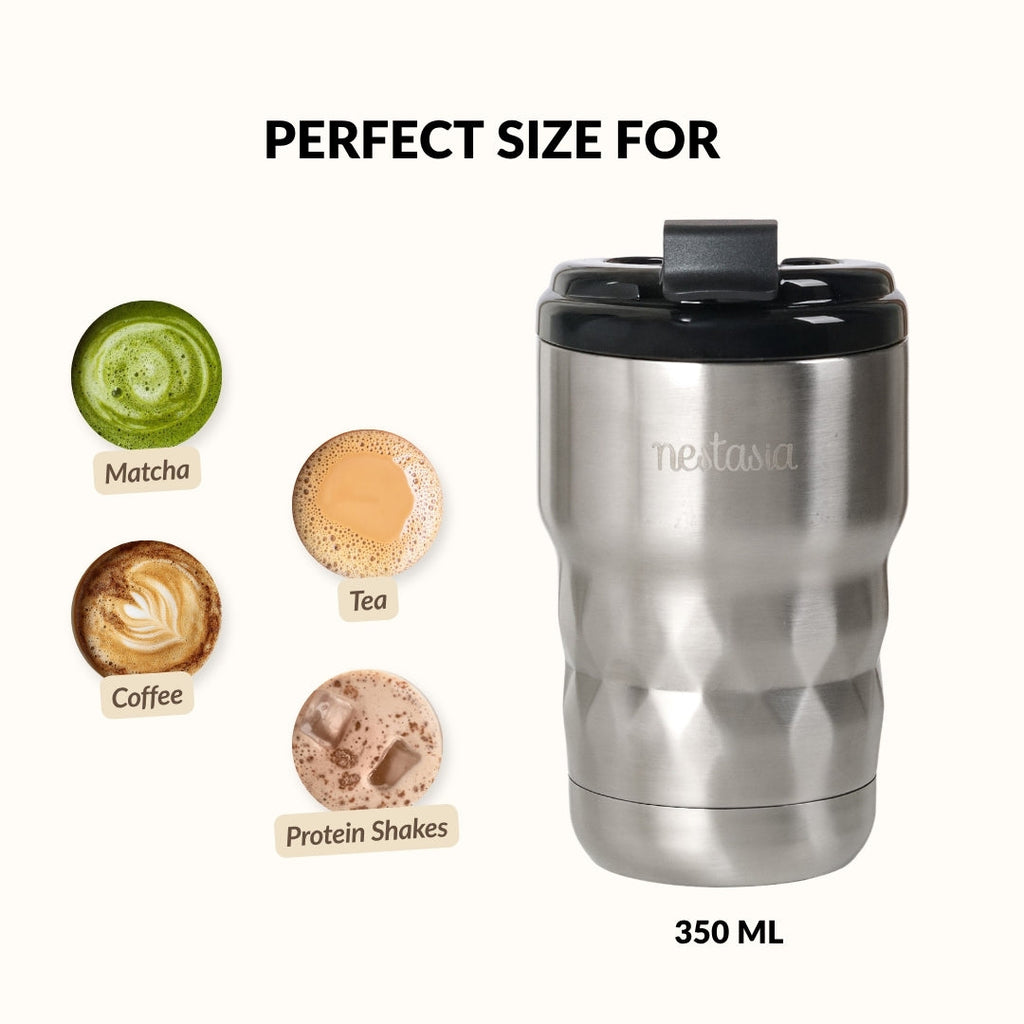 Brewster Insulated Travel Mug With Lid Thermosteel 350ml