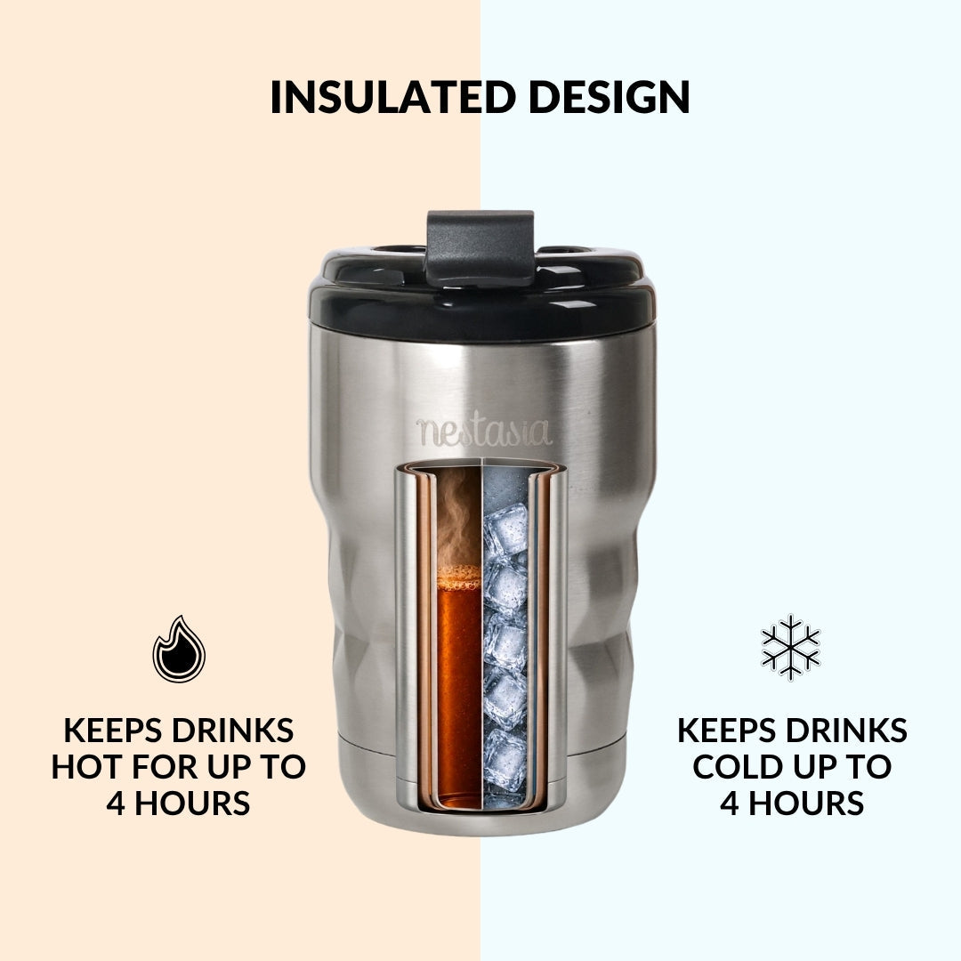 Brewster Insulated Travel Mug With Lid Thermosteel 350ml