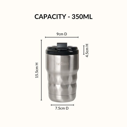 Brewster Insulated Travel Mug With Lid Thermosteel 350ml