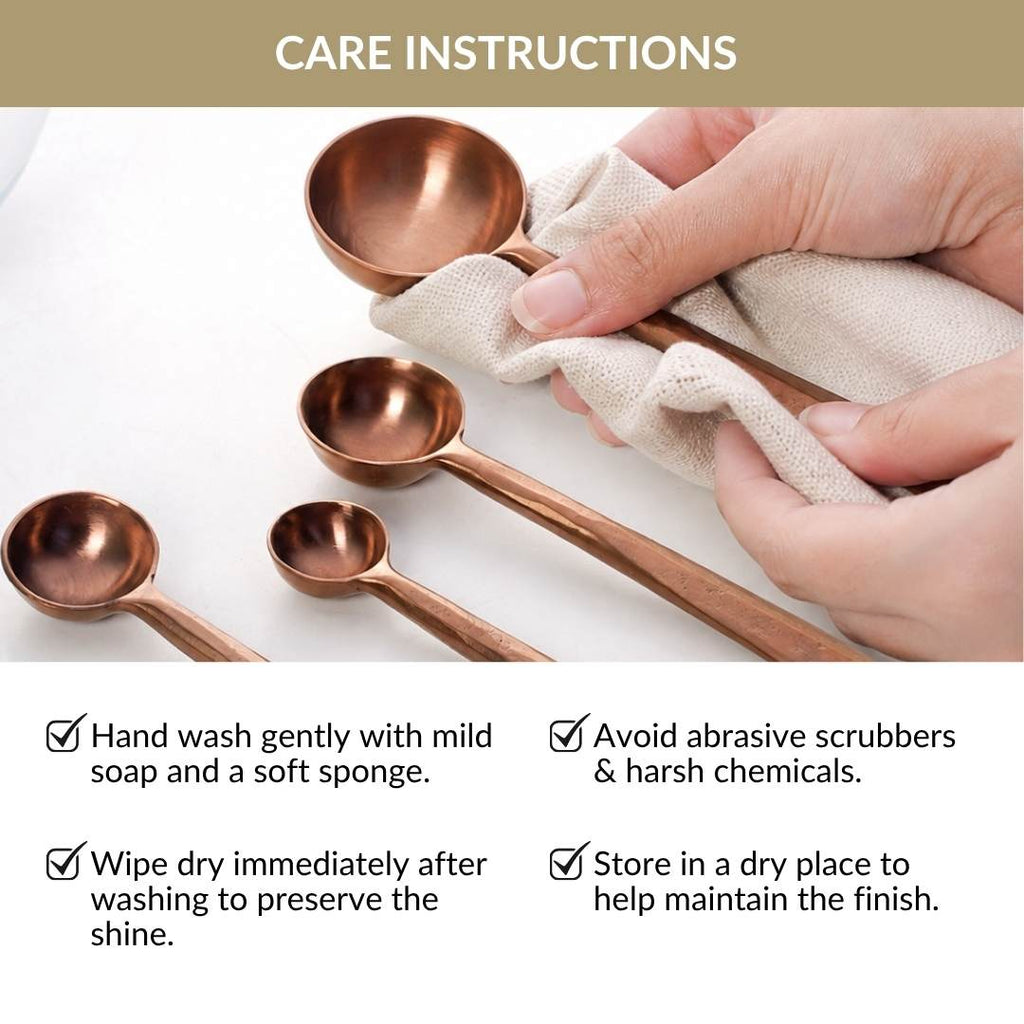 Rustic Cafecore Bronze Measuring Spoon Set Of 4