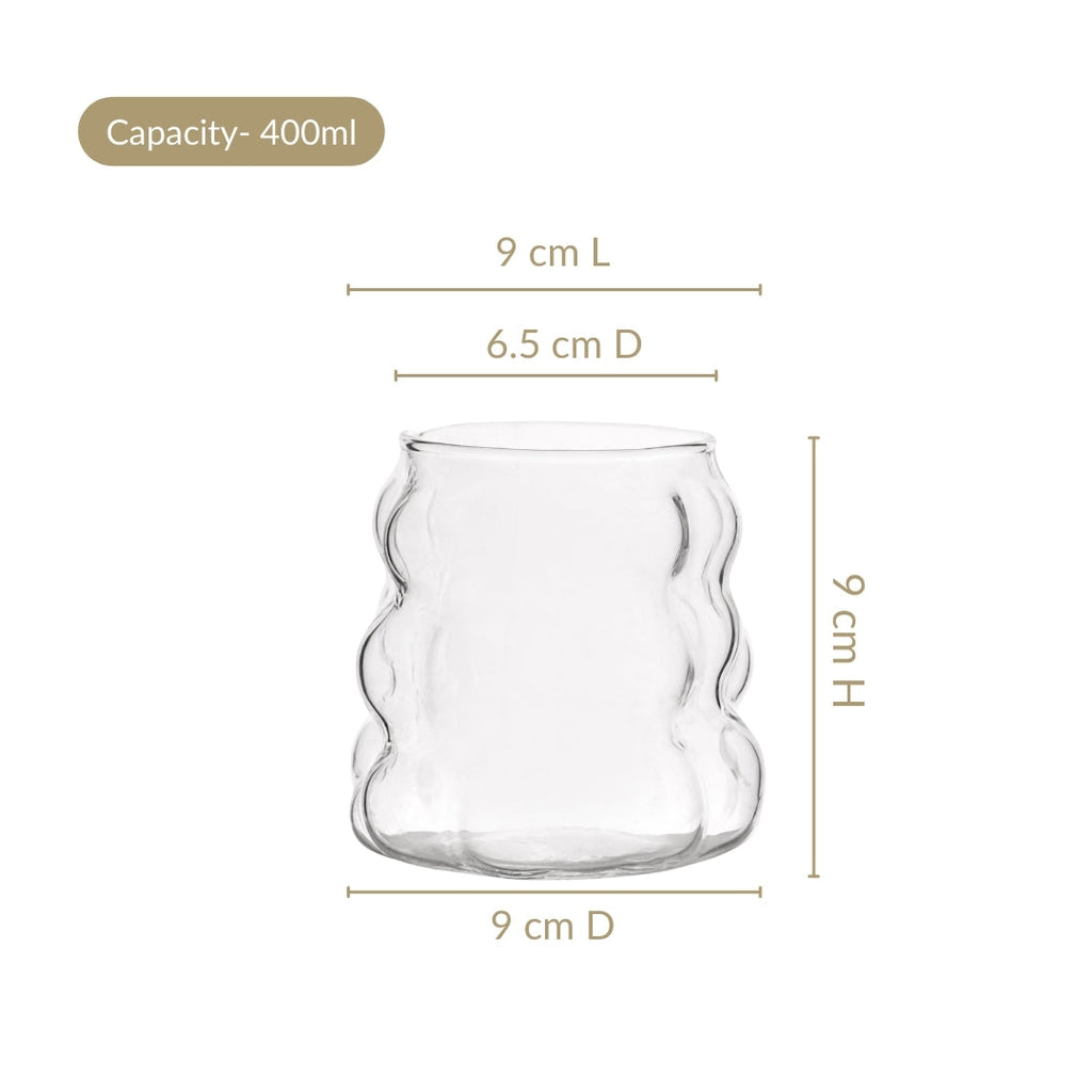 Bubble Cloud Glass Set Of 2 400ml