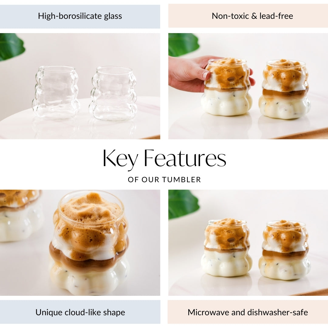 Bubble Cloud Glass Set Of 2 400ml