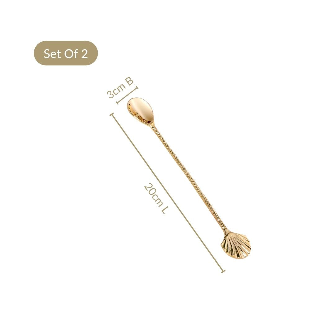 Shell Stirring Spoon Set Of 2