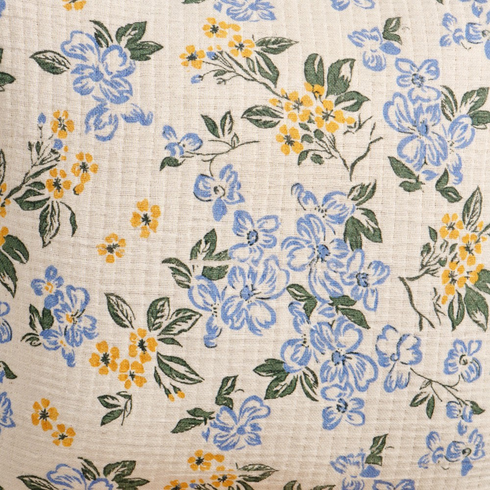 Wildflower Meadow Cotton Embroidered Cushion Cover 40x40cm