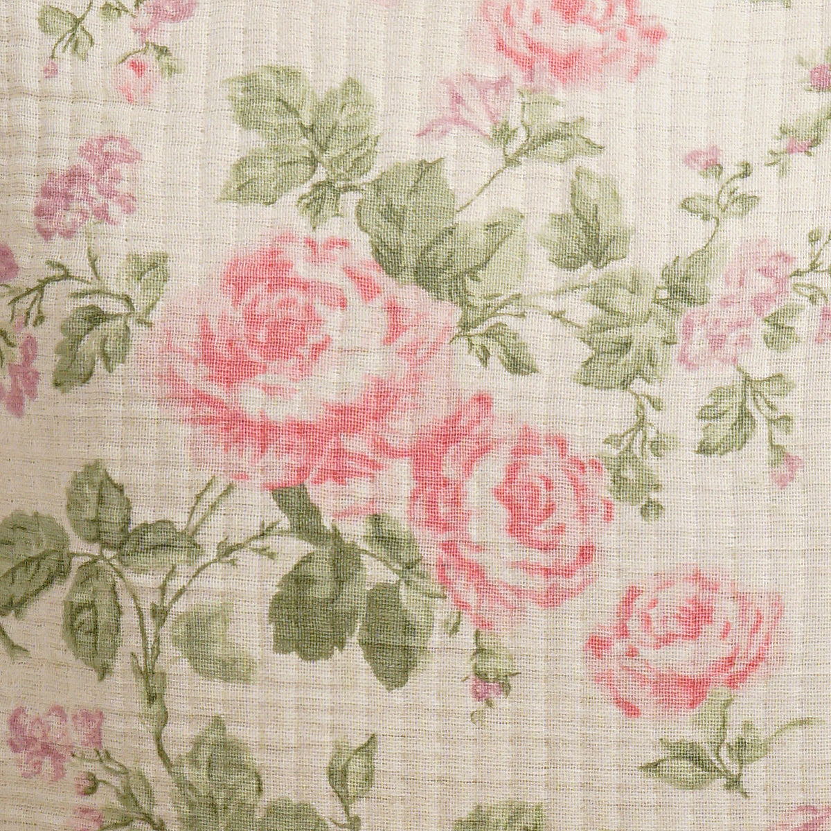 Peony Garden Embroidered Cotton Cushion Cover 40x40cm