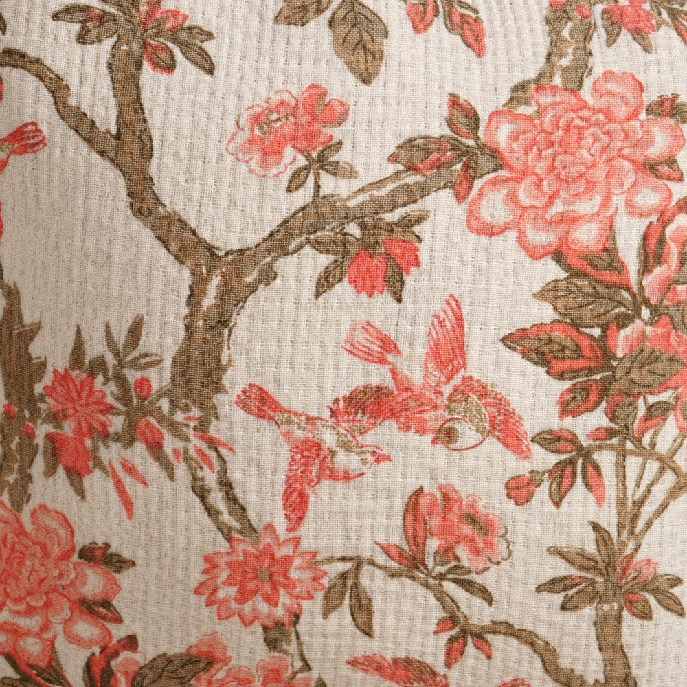 Blush Chinoiserie Cotton Embroidered Cushion Cover 45x45cm