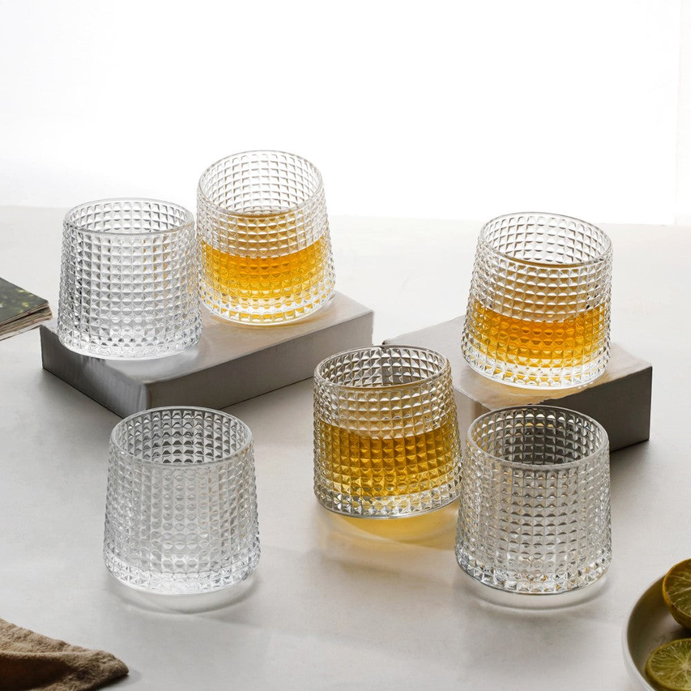 Rotating Drinking Glass Set Of 6 150ml