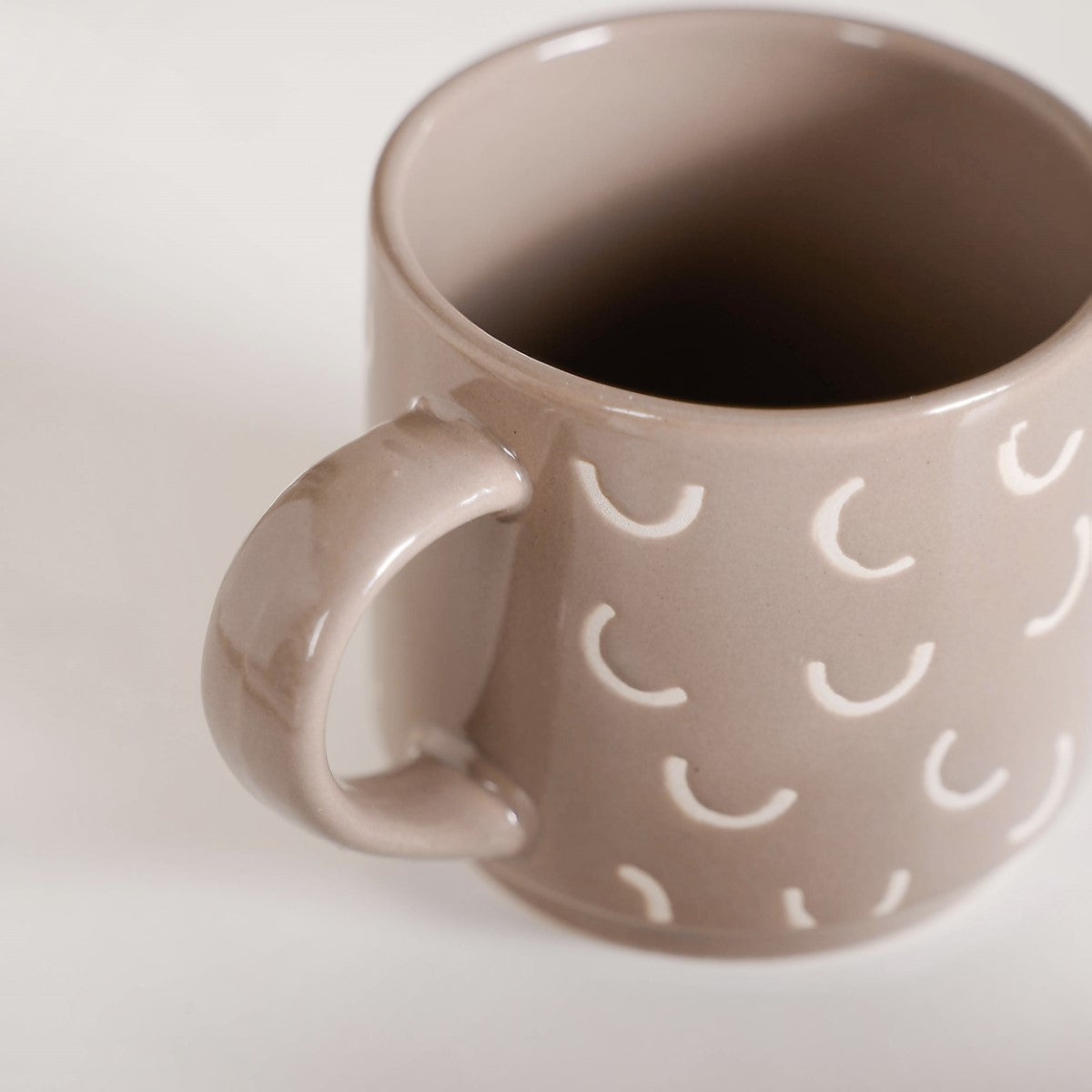 Quirky Beige Stackable Cups Set Of 4 220ml