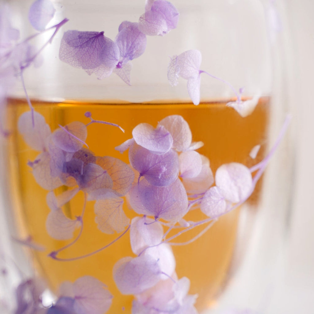 Double Wall Flower Inside Glass Insulated Mug Set Of 2 350ml