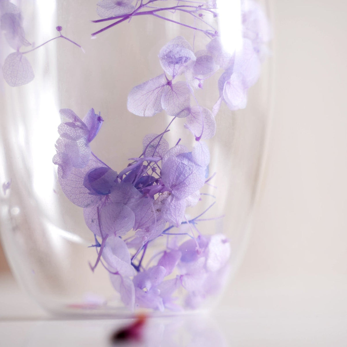 Double Wall Flower Inside Glass Insulated Mug Set Of 2 350ml
