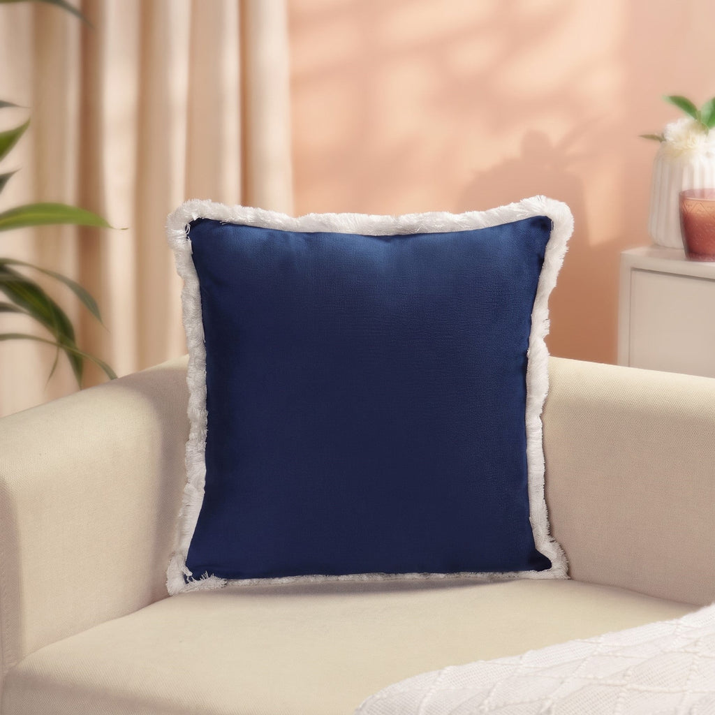 Embroidered Peacock Peonies Cushion Cover 40x40cm