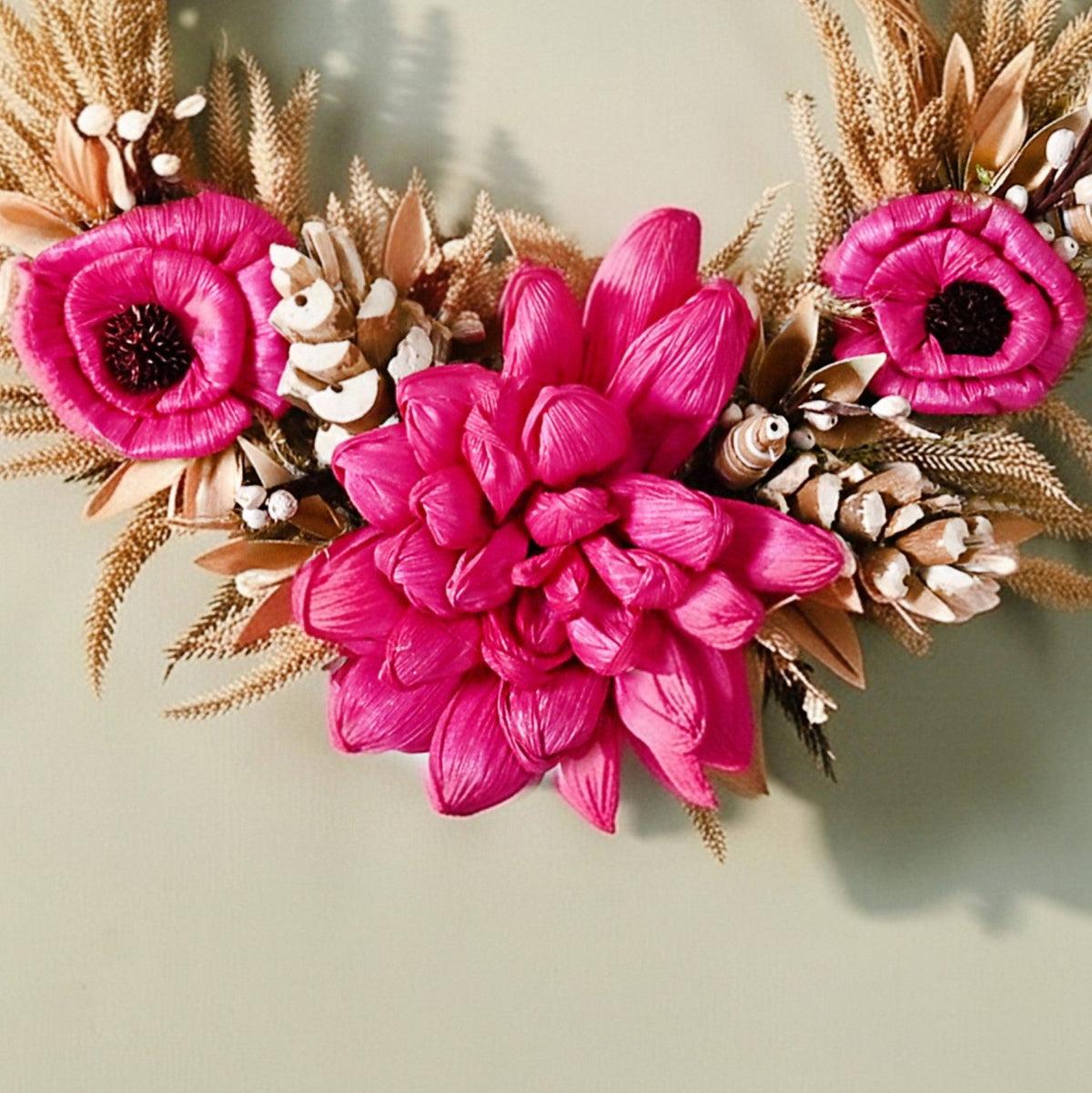 Festival Flora Handmade Organic Flower Wreath 24cm