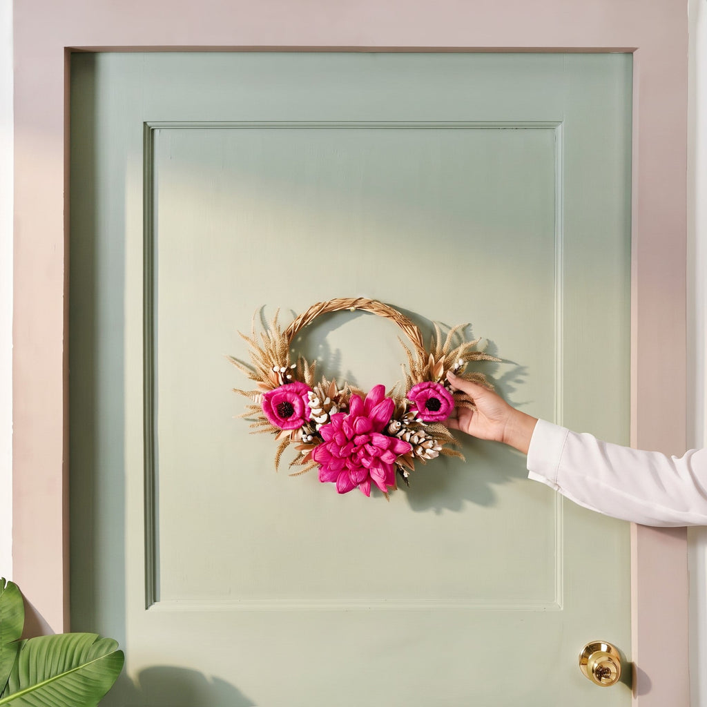 Festival Flora Handmade Organic Flower Wreath 24cm