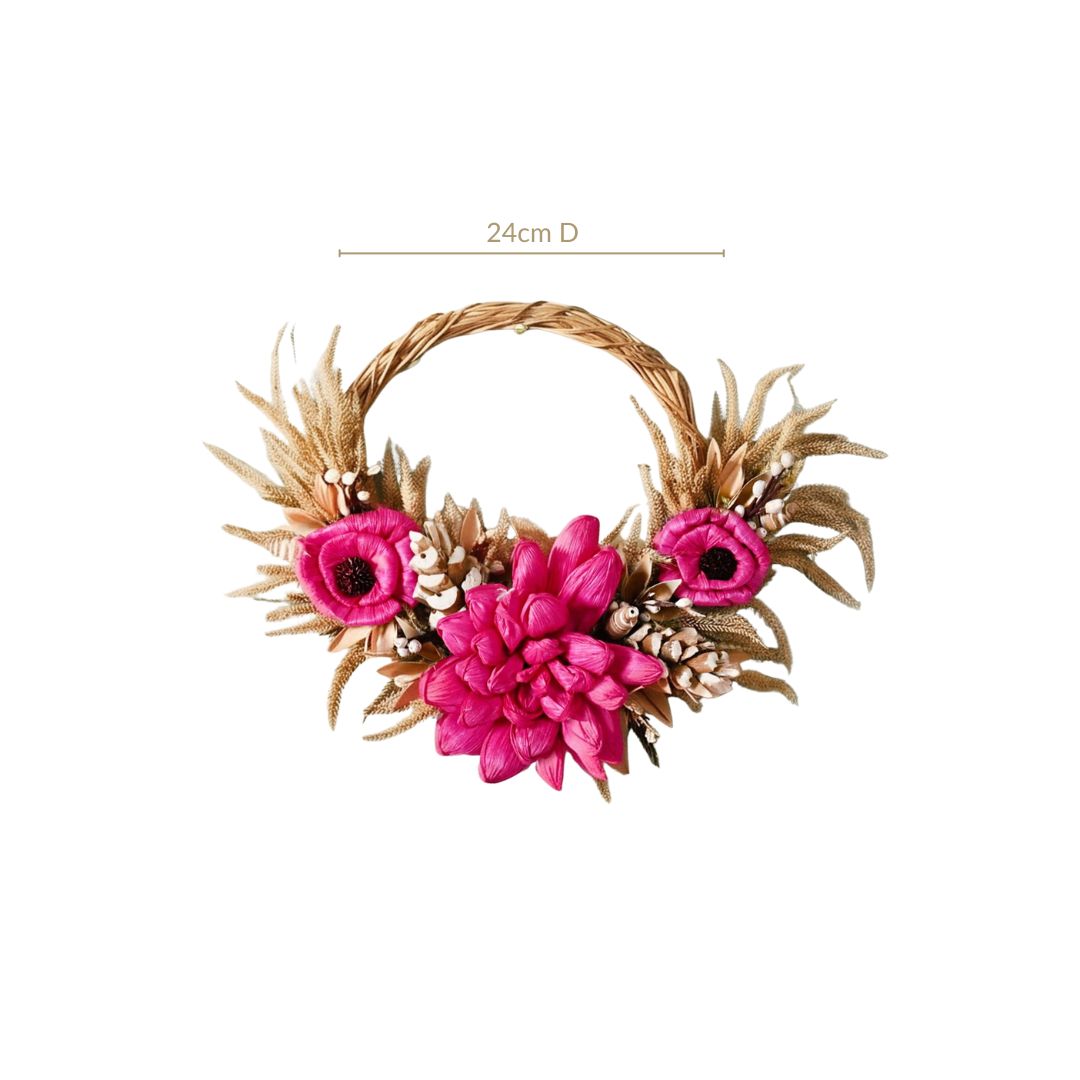 Festival Flora Handmade Organic Flower Wreath 24cm