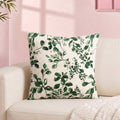 Forest Trail Embroidered Cotton Cushion Cover 45x45cm