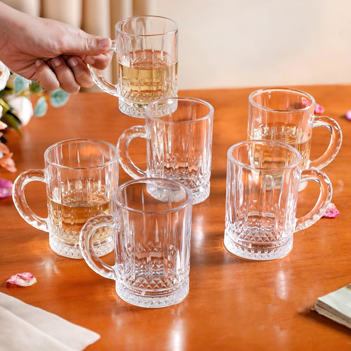 Glass Mug Set Of 6 200ml