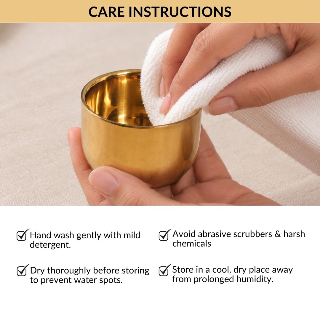 Gold Steel Dip Bowl Set Of 2 50ml