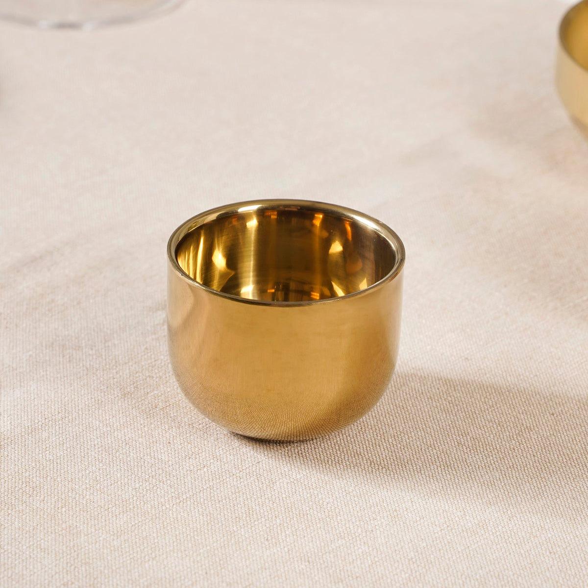 Gold Steel Dip Bowl Set Of 2 50ml