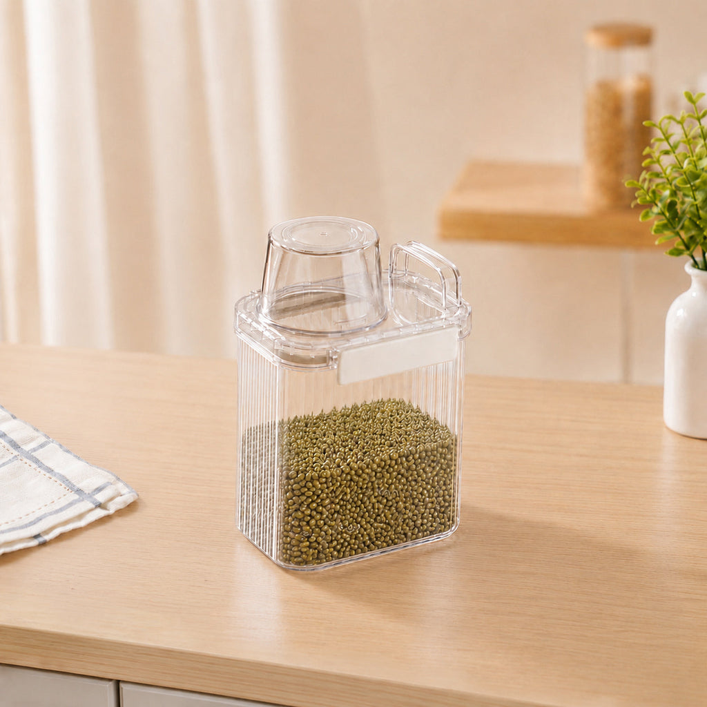 Grain Storage Container With Measuring Cup 1300ml