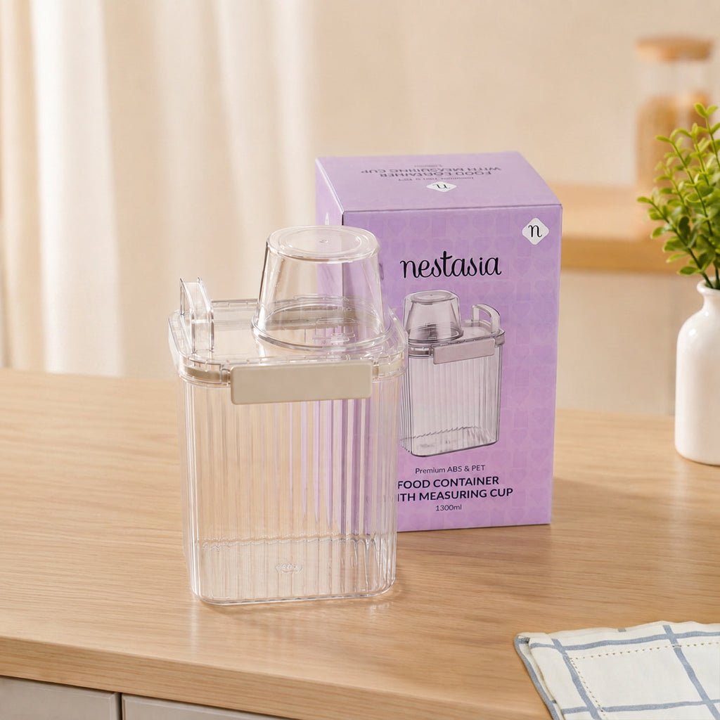 Grain Storage Container With Measuring Cup 1300ml