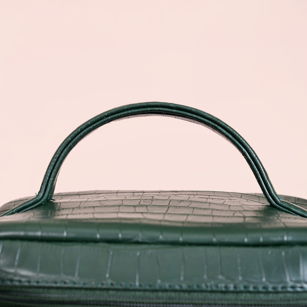Green Croco Insulated Lunch Bag