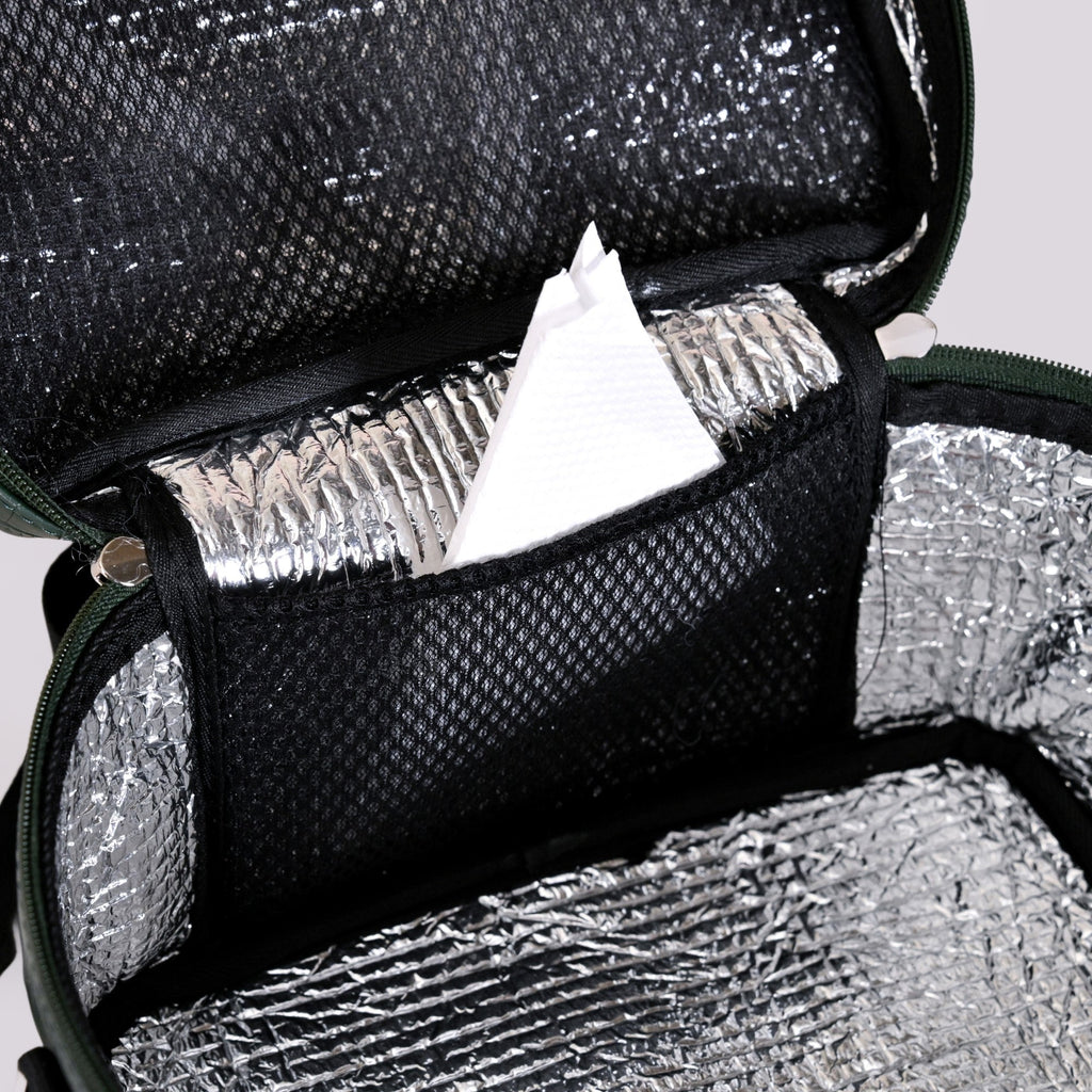 Green Croco Insulated Lunch Bag