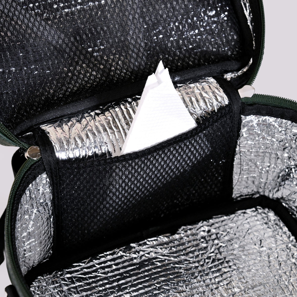 Green Croco Insulated Lunch Bag