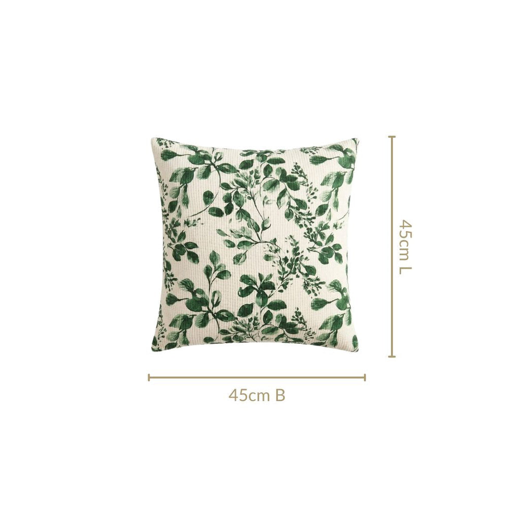 Forest Trail Embroidered Cotton Cushion Cover 45x45cm