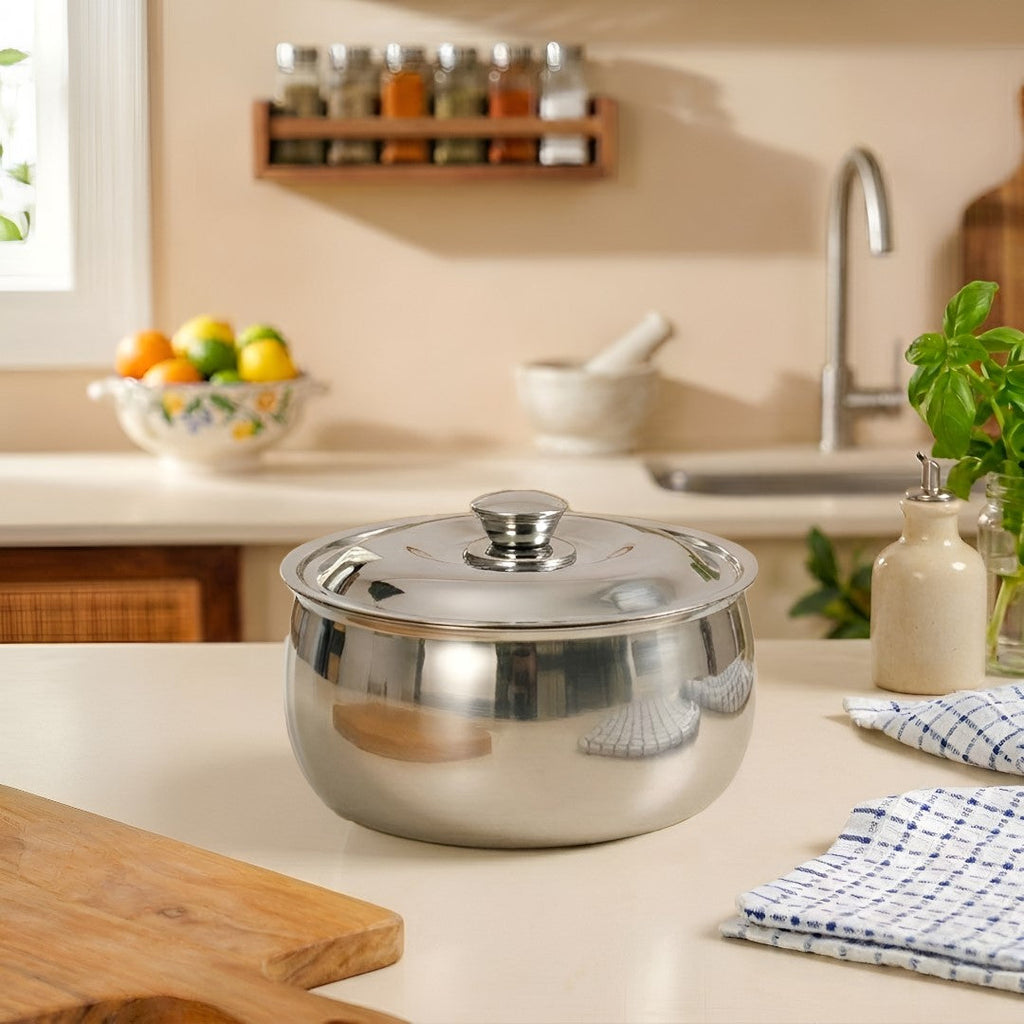 Heat Lock Stainless Steel Casserole 1500ml