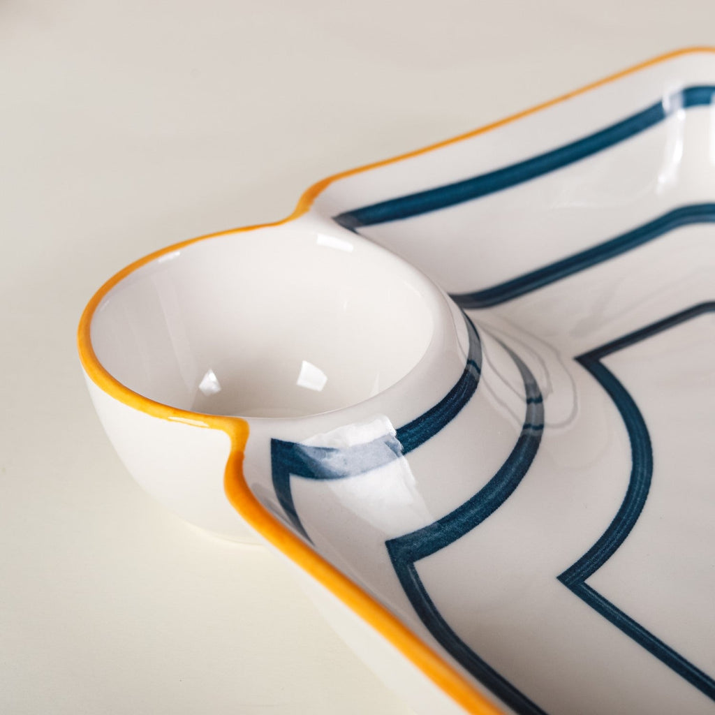 Capri Chip and Dip Plate