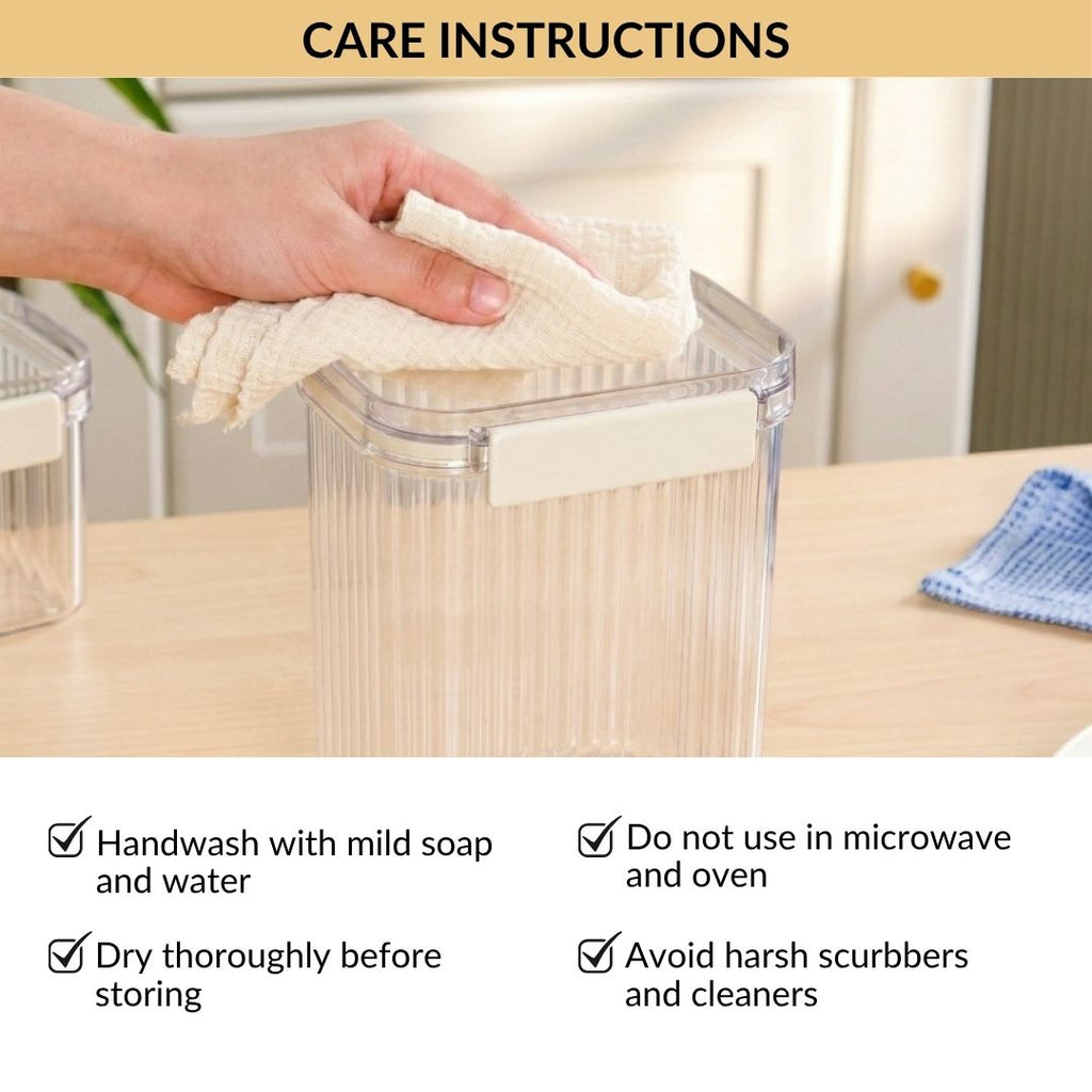 Kitchen Storage Box With Airtight Clip Lock Lid 1300ml