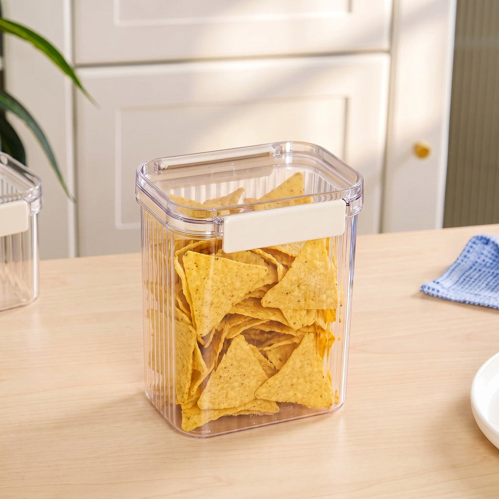 Kitchen Storage Box With Airtight Clip Lock Lid 1300ml