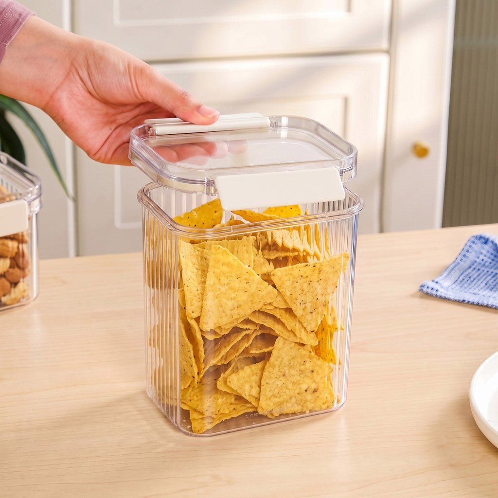 Kitchen Storage Box With Airtight Clip Lock Lid 1300ml