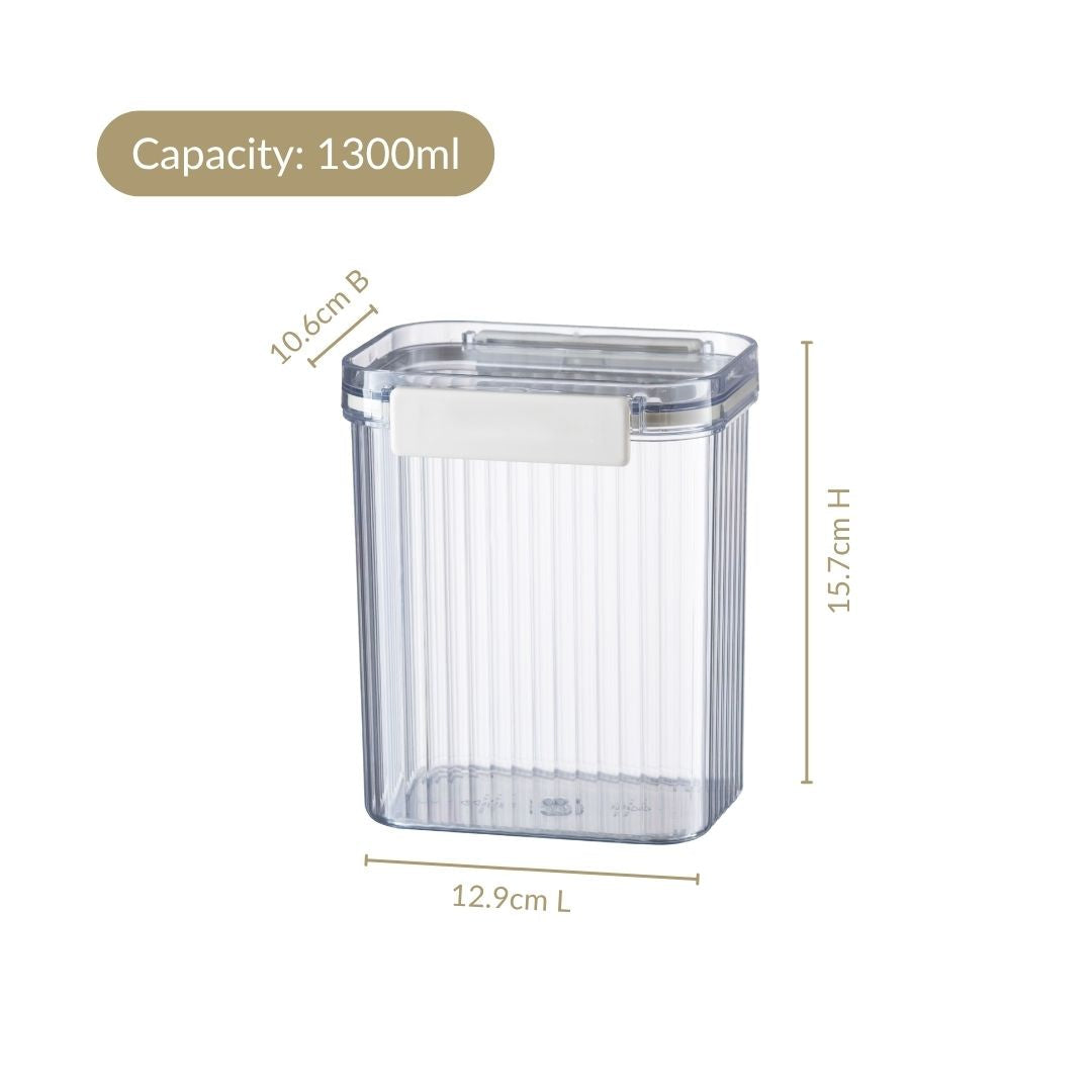 Kitchen Storage Box With Airtight Clip Lock Lid 1300ml